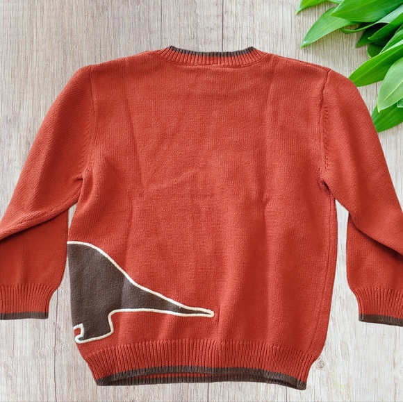 Gymboree Burgundy Dinosaur Sweater Sz 3T - Picture 2 of 6